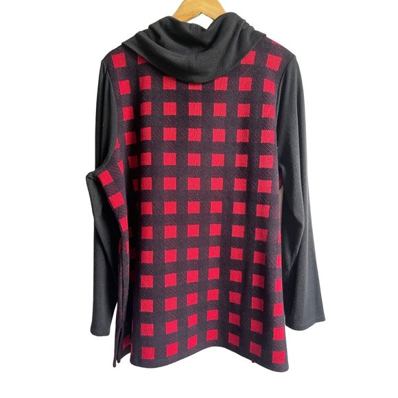 Talbots Red and Black Cowl Neck Sweater - Picture 2 of 6